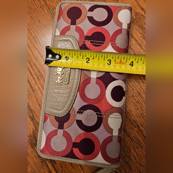 Coach Op Art Zip Around Wallet - Picture 6 of 8